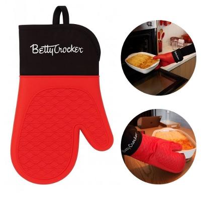 Luva Térmica de Silicone para Forno e Fogão com Punho Longo 40CM Vermeln Betty Crocker