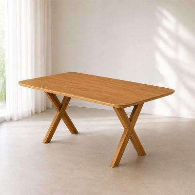 Mesa de Jantar Munique 6 Lugares Retangular MDF 160CM Amadeirado Cinamomo Móveis Mundial