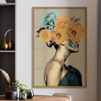 Quadro Decorativo Flores Que Vibram Retangular 40x60CM em MDF com Parafuso Freijo Soleil Home Decor