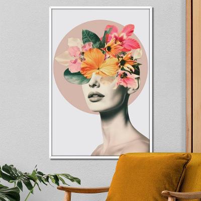 Quadro Decorativo Mulher Mente Aflorada Retangular 40x60CM com Moldura de Madeira Branco Arte