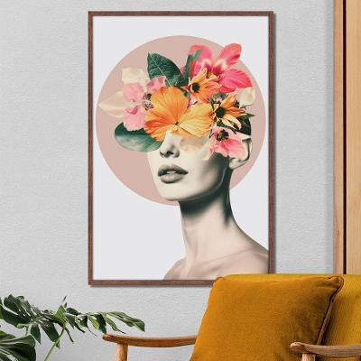 Quadro Decorativo Mulher Mente Aflorada Retangular 50x75CM com Moldura de Madeira Maciça Amadeirado
