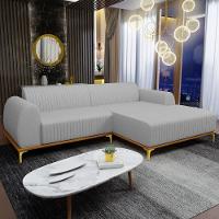 Sofá 5 Lugares Com Chaise De Estar Molino 300cm Cinza D-315 - 5