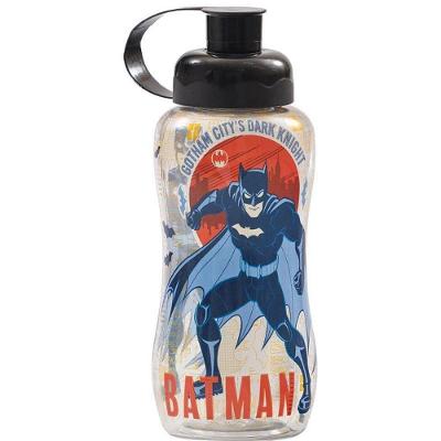 Squeeze Batman Sleeve PET 550ML Bico Retrátil Livre de BPA Plasduran Plásticos