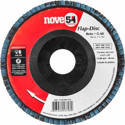 Flap-Disc 1285061412 g 60 Óxido de Zircônio para Desbaste e Acabamento em Metais Nove54