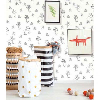 Papel De Parede Fofura Baby Desenhos árvore Preto E Branco Ff4004