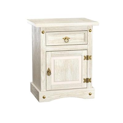 Mesa de Cabeceira 156810002 1 Gaveta 1 Porta Madeira Branco Marin Brasil
