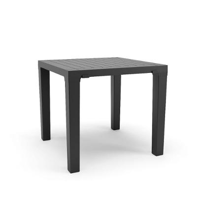 Mesa Niala 4 Lugares Quadrada Polipropileno 80CM Preta para Cozinha Varanda e Bar Plaxmetal