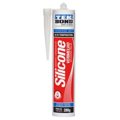Adesivo de Silicone 22044002000 Alta Temperatura Vermelho Tekbond