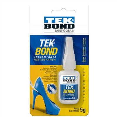 Cola Instantanea 1344 para Colagens com Alta Velocidade de Cura e Resistencia Elevada Tekbond