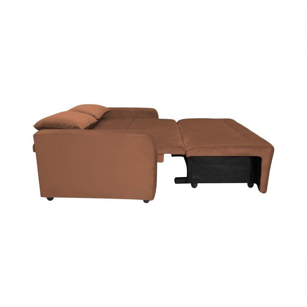 Sofá Cama Para Sala De Estar Amora New Veludo Matrix - Cobre Cobre - 5