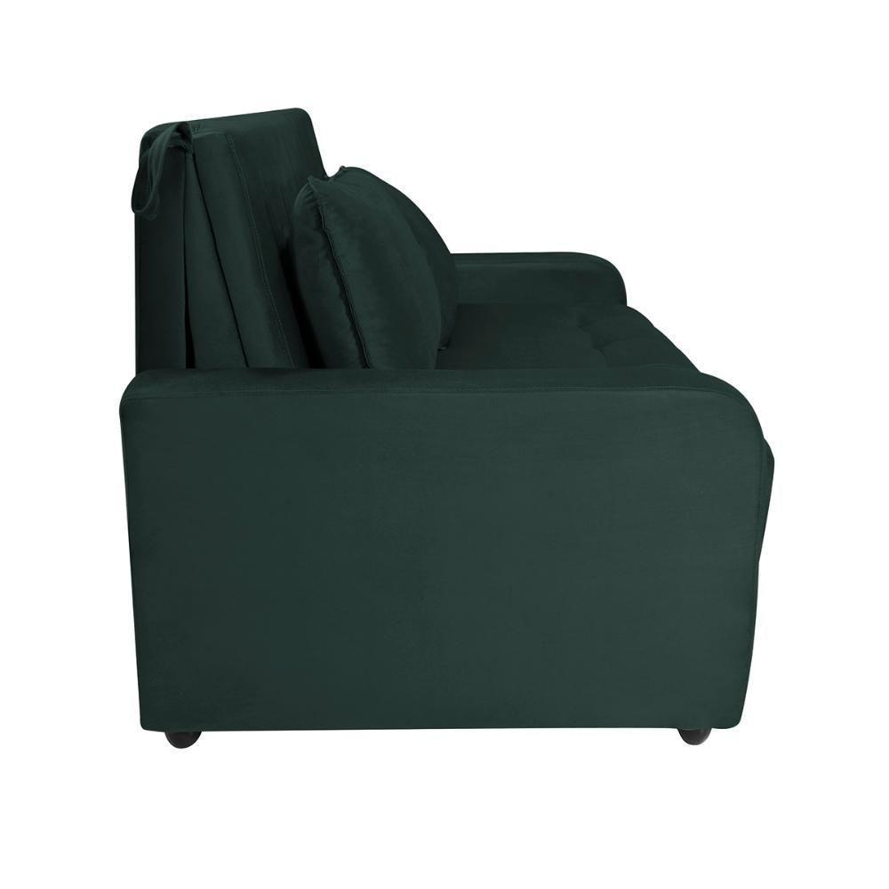 Sofá Cama Para Sala De Estar Amora New Suede - Petróleo Petroleo - 4