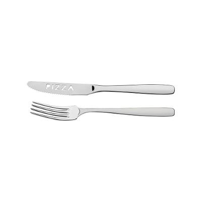 Jogo para Pizza Amazonas Aço Inox com Faca e Garfo para Cozinha Inox Tramontina 2 PEÇAS