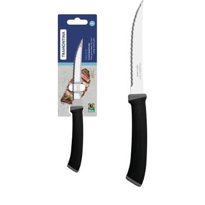 Faca para Churrasco Felice com Lâmina em Aço Inox Microsserrilhada e Cabo Preto 5IN Tramontina