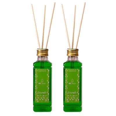 2 Difusores Aromatizador De Ambientes Com Varetas Citronela
