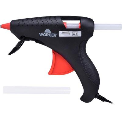 Pistola de Cola Quente PCW0040 com Aquecimento Rápido Preto Worker 7W Bivolt