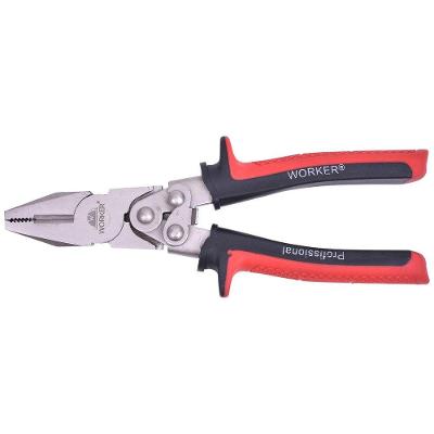 Alicate Força Dupla 8'' Profissional Redução de Esforço 60% Prata Worker