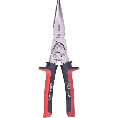 Alicate Bico Meia Cana Força Dupla 8'' com Design Ergonômico Inox Worker 8POL