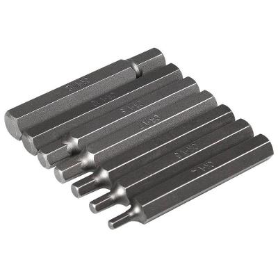 Jogo de Bits Allen Sextavado 10mm 15 Peças com Alta Resistência Aço S2 Worker Prata 15PEÇAS