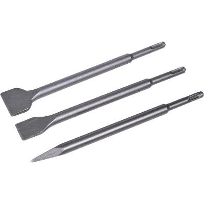 Jogo de Ponteiro e Talhadeiras SDS Plus 3 Peças Worker para Perfuração e Talhamento Cinza 1.3KG
