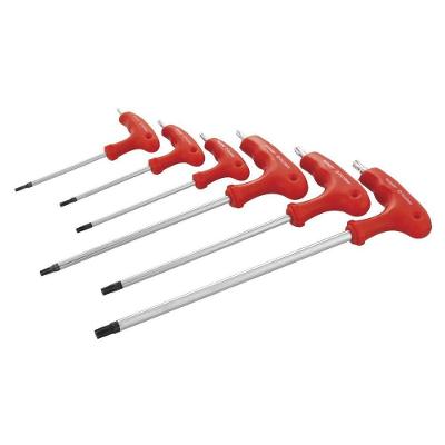 Jogo de Chaves Torx T10 T20 T25 T30 T40 Magnetizada Prata Worker 6 PÇS