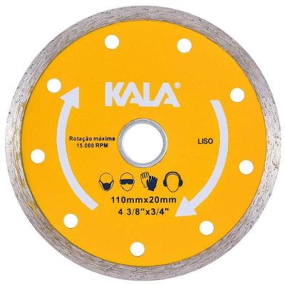 Disco Diamantado Liso 4.3-8'' 15000 RPM Bucha 16mm Kala com Cortes Precisos Bivolt