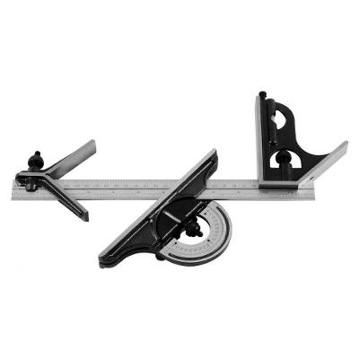 Esquadro Combinado 12'' 300mm Worker com Régua e Transferidor Inox