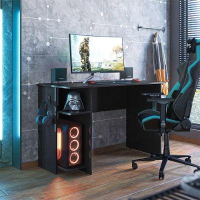 Mesa Gamer Retangular Escritório Moderno MDP 114CM Preto Qmovi
