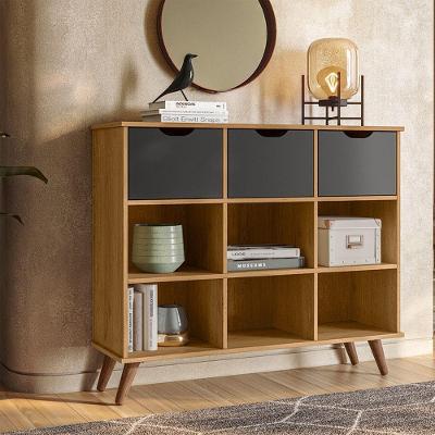 Nicho Organizador Retro 3 Gavetas 9 Prateleiras MDP 15 Qmovi