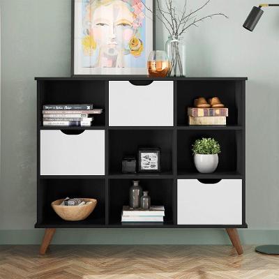 Nicho Organizador Retro 3 Gavetas 9 Prateleiras MDP 15 108CM Qmovi