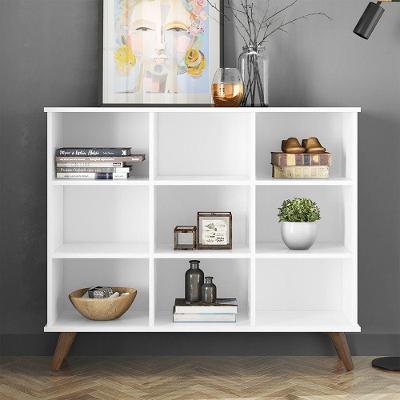 Nicho Organizador Retro 9 Prateleiras MDP 108CM Branco Multifuncional Qmovi
