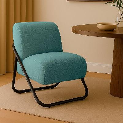 Poltrona Andirá Fixa em Madeira Eucalipto Boucle Confortável Verde Movellu Home