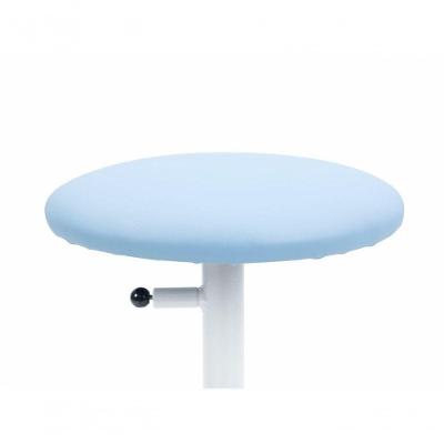 Banqueta Redonda Arktus Giratória Courino Base Giratória com Ajuste Azul Claro 51CM a 63CM 135KG