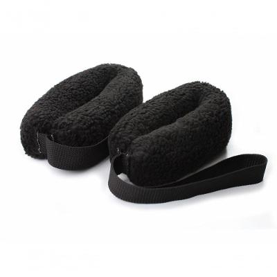 Acessório para Pilates Alça Fuzzy Curta com Alta Resistência e Durabilidade Bege Arktus em Par
