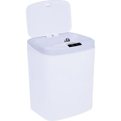 Lixeira Automática Usb 16 Litros Sensor Branco Kala 16L Plástico Abertura com Sensor Branco Kala