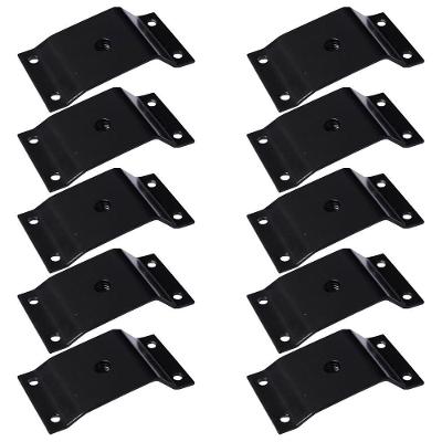 Kit Chapinha para Pés Palito Mobília Decor em Aço Carbono Chapa Inclinada 10° Preto