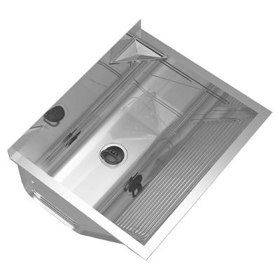 Tanque de Lavar Roupa G01 48L de Sobrepor Aço Inox com Esfregador Inox Mpozenato