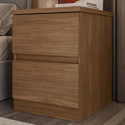Mesa de Cabeceira Zari Jatobá S01 2 Gavetas MDP Moderno Marrom Mpozenato