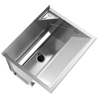 Tanque de Lavar Roupa G01 68L de Sobrepor Aço Inox com Esfregador Inox Mpozenato