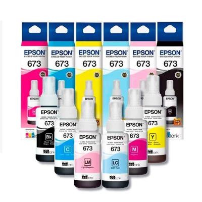 Kit Tinta para Impressora T673 Original 6 Cores para Ecotank L800 L805 L810 L850 L1800 Epson 6x70ml