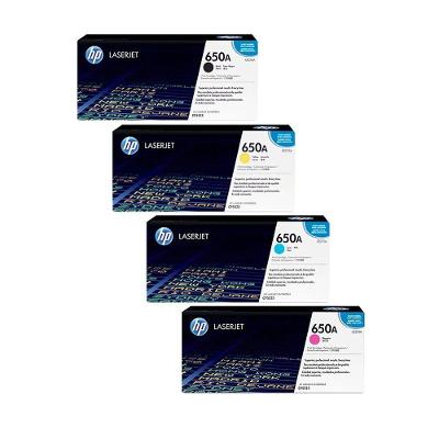 Toner HP 650a 4 Cores Rendimento 13.500 Páginas Kit com CE270A CE271A CE272A CE273A HP