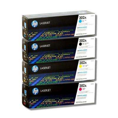 Kit Toner 202a HP Original 4 Cores Preto Ciano Magenta Amarelo CF500A CF501A para M281FDW M254DW