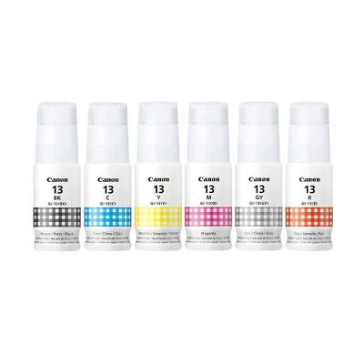 Kit Tinta para Impressora GI-13 Original Corante Preto e Ciano e Amarelo e Magenta e Cinza