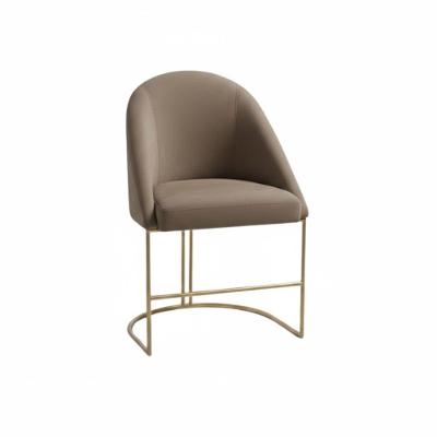 Poltrona Lua Premium Decorativa Veludo Confortável Bege Escuro Mallu Estofados
