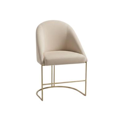Poltrona Lua Premium Decorativa em Veludo Confortável Bege Claro Mallu Estofados