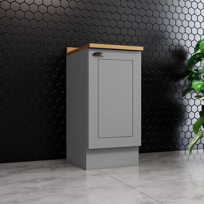 Balcão de Cozinha Amy 1 Porta sem Gavetas MDF 40CM Cinza Nature Casa 812