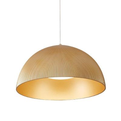 Lustre Pendente Caneli 90044 LED Embutido Dourado Fosco Nordecor Iluminação 60CM