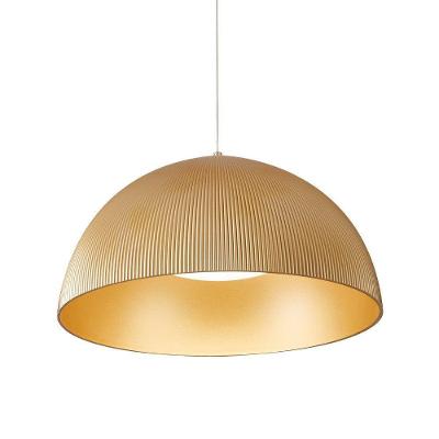 Lustre Pendente Caneli 90041 LED Embutido 3000K Dourado Fosco Nordecor Iluminação 40CM