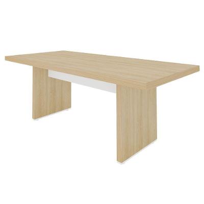 Mesa Escritório Retangular Executivo Moderno sem Gavetas MDP 204,2CM Branco Artany