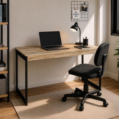 Mesa de Escritório Retangular Econo Industrial MDP 120CM Preto Compace