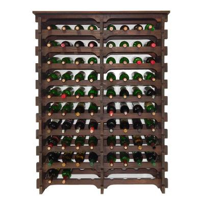 Adega Vinho Madeira 96 Garrafas Tipo Mesa Cor Imbuia C08 Cevey Adegas E Artesanatos